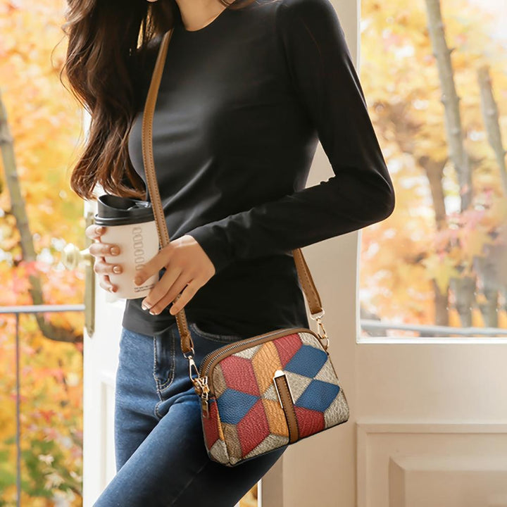 Clio | Mini Geantă Crossbody Patchwork
