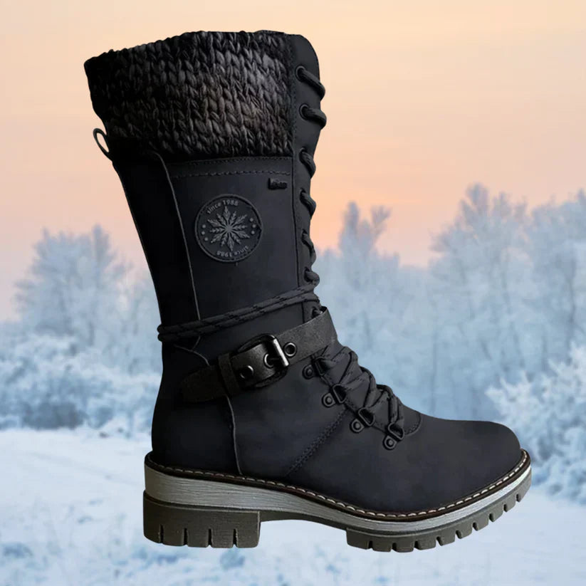 Jaya - Cizme de iarnă cu șireturi și talpă antiderapantă