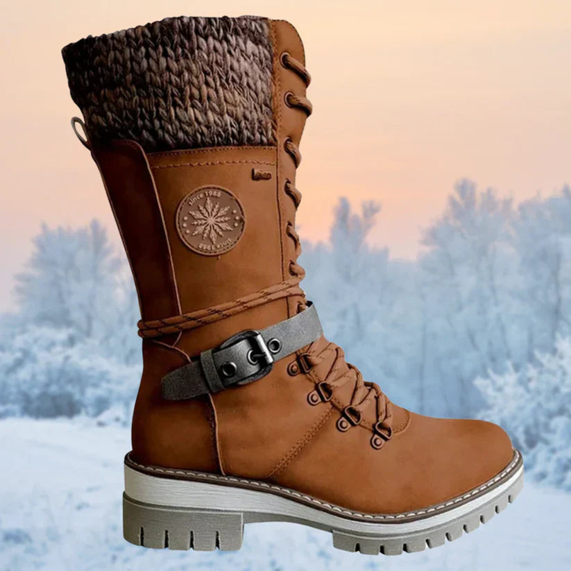 Jaya - Cizme de iarnă cu șireturi și talpă antiderapantă