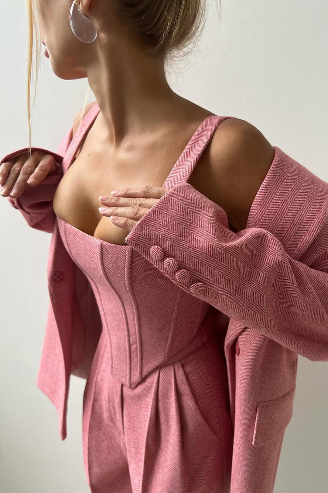 Dolce™ - Set de trei piese cu blazer cu dublă închidere