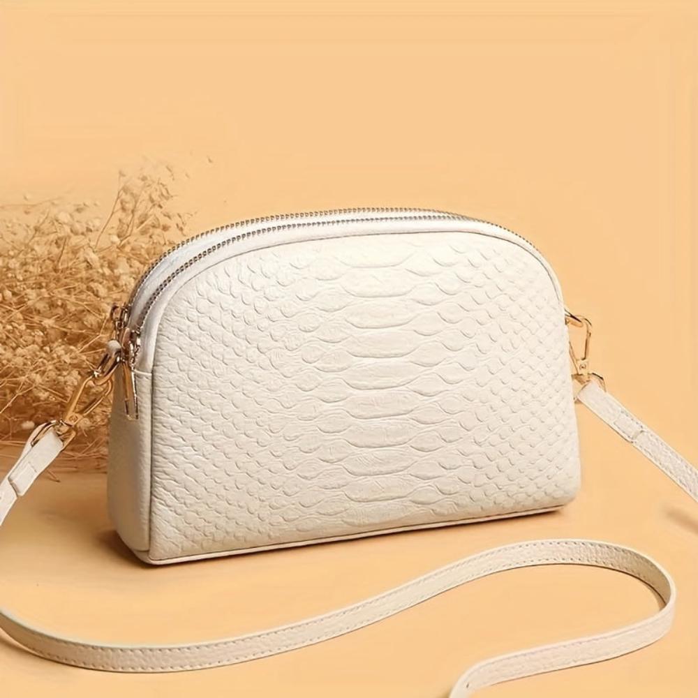 Cora | Belle mini geantă crossbody din piele ecologică cu model crocodil