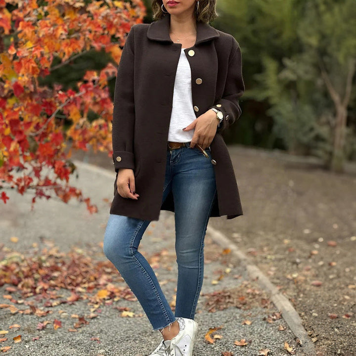 Moana | Palton clasic oversized cu nasturi